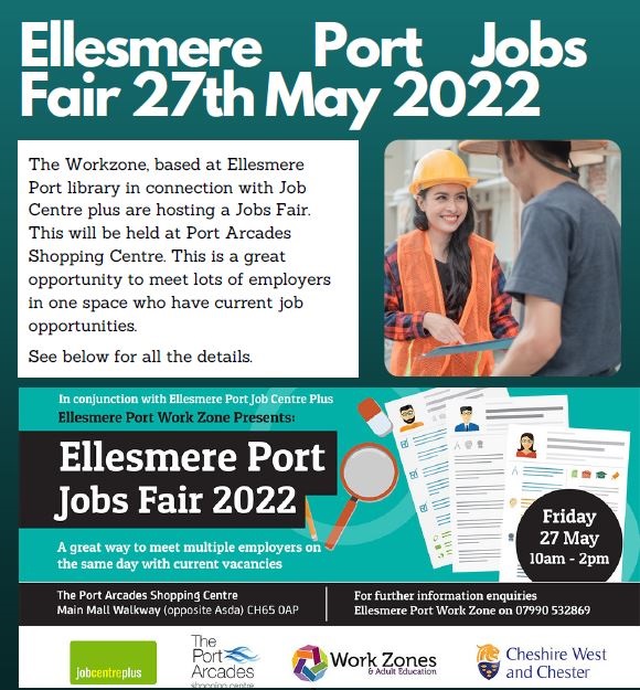 VernaA (@vernaforhousing) on Twitter photo Looking for work ? Come along to Ellesmere Port Jobs Fair on Friday (27 May) from 10am-2pm at the Port Arcades Shopping Centre. The team will be promoting fantastic job opportunities <a href="/ForHousing/">ForHousing</a> <a href="/forfutures_/">forfutures</a> <a href="/Go_To_Liberty/">Liberty</a> . Please help spread the word. Looking for work ? Come along to Ellesmere Port Jobs Fair on Friday (27 May) from 10am-2pm at the Port Arcades Shopping Centre. The team will be promoting fantastic job opportunities <a href="/ForHousing/">ForHousing</a> <a href="/forfutures_/">forfutures</a> <a href="/Go_To_Liberty/">Liberty</a> . Please help spread the word.