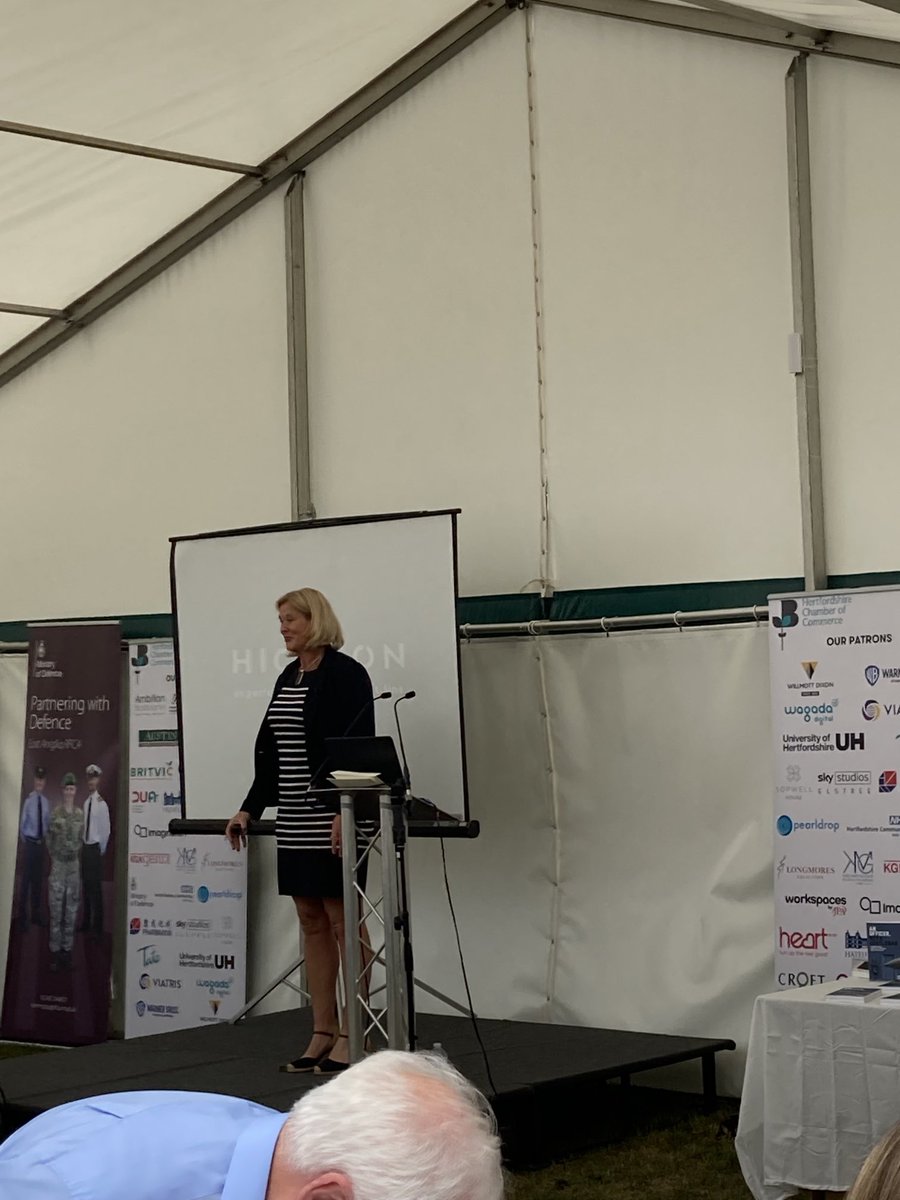 HertsChamber's tweet photo. Looking forward to hearing about choosing our flight path with former RAF Tornado pilot #MandyHickson at todayโs #Chamberlunch @HertsCountyShow in Redbourne sponsored by #MinistryofDefence and joined by #GrangeJaguarLandrover. #KeeptheHeartinHerts #networking #TopGun https://t.co/77jqXEmYGH