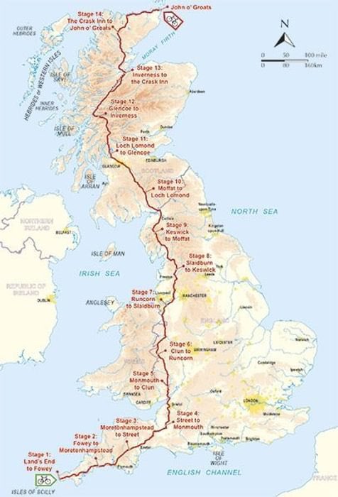 JacquesCarolan's tweet photo. We did it!!! 🚴‍♂️💨We cycled Lands End to John o’Groats (most southern to northern pts of UK): 1100 miles (1770 km). 12 days. 14000 m of ascent (and descent). 2 broken spokes. 5 punctures (all in a single day). 1 new wheel. -1 pair of Crocs. Countless muesli bars. https://t.co/bpowqoLCgr