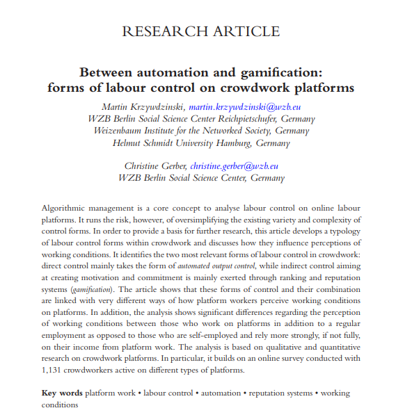 wgejournal's tweet photo. #Algorithmic management is a core concept to analyse #Labour control on online #LabourPlatforms. ⚡
💡However, it risks oversimplifying the complexity of control forms.
🌟READ here🌟
https://t.co/HM0BZ6RDnX
#LabourControl #Automation #WorkingConditions #PlatformWork https://t.co/HNdAUzBxpq