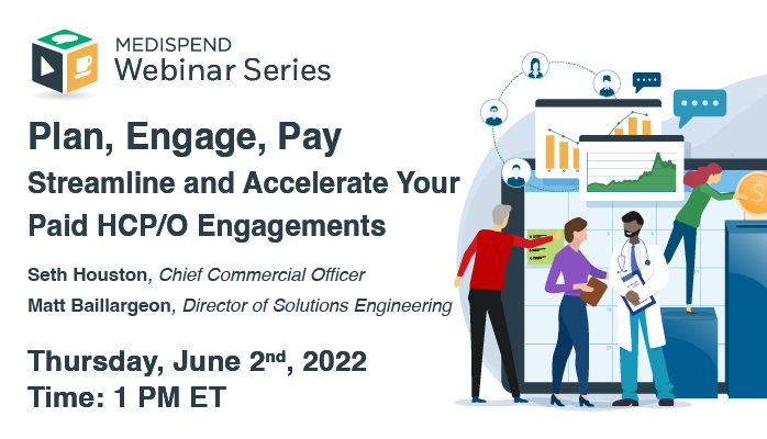 MediSpend's tweet photo. In our next #webinar, we demonstrate an efficient approach for #lifesciences companies to compliantly plan, engage and pay HCP/Os, while meeting all company policies and #compliance regulations using intuitive #technology. Register: https://t.co/RmlL4fUAuU https://t.co/CqKE4CjUxr