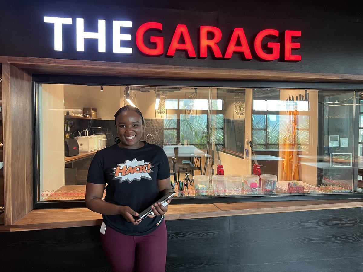 jennylayfluffy's tweet image. Playing in the new Microsoft Africa Development Center Garage! All the toys, including 3x 3D printers and badge maker.. oh the inclusive hack possibilities.. #A11yRocks