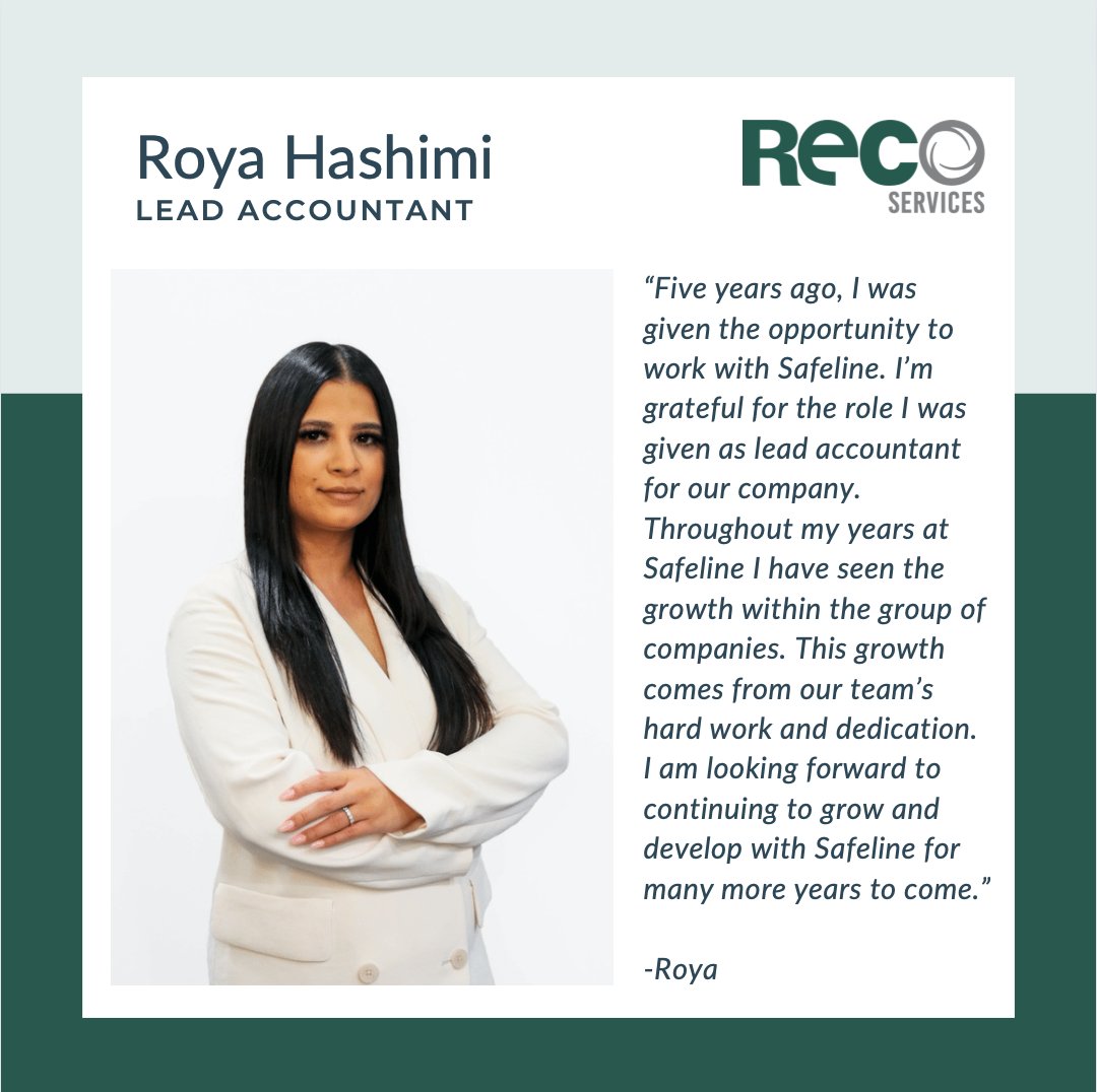 Safeline_Group's tweet photo. Thank you Roya for your continued dedication to your role at Safeline Group! #EmployeeHighlight https://t.co/rxyQAO0Pe8