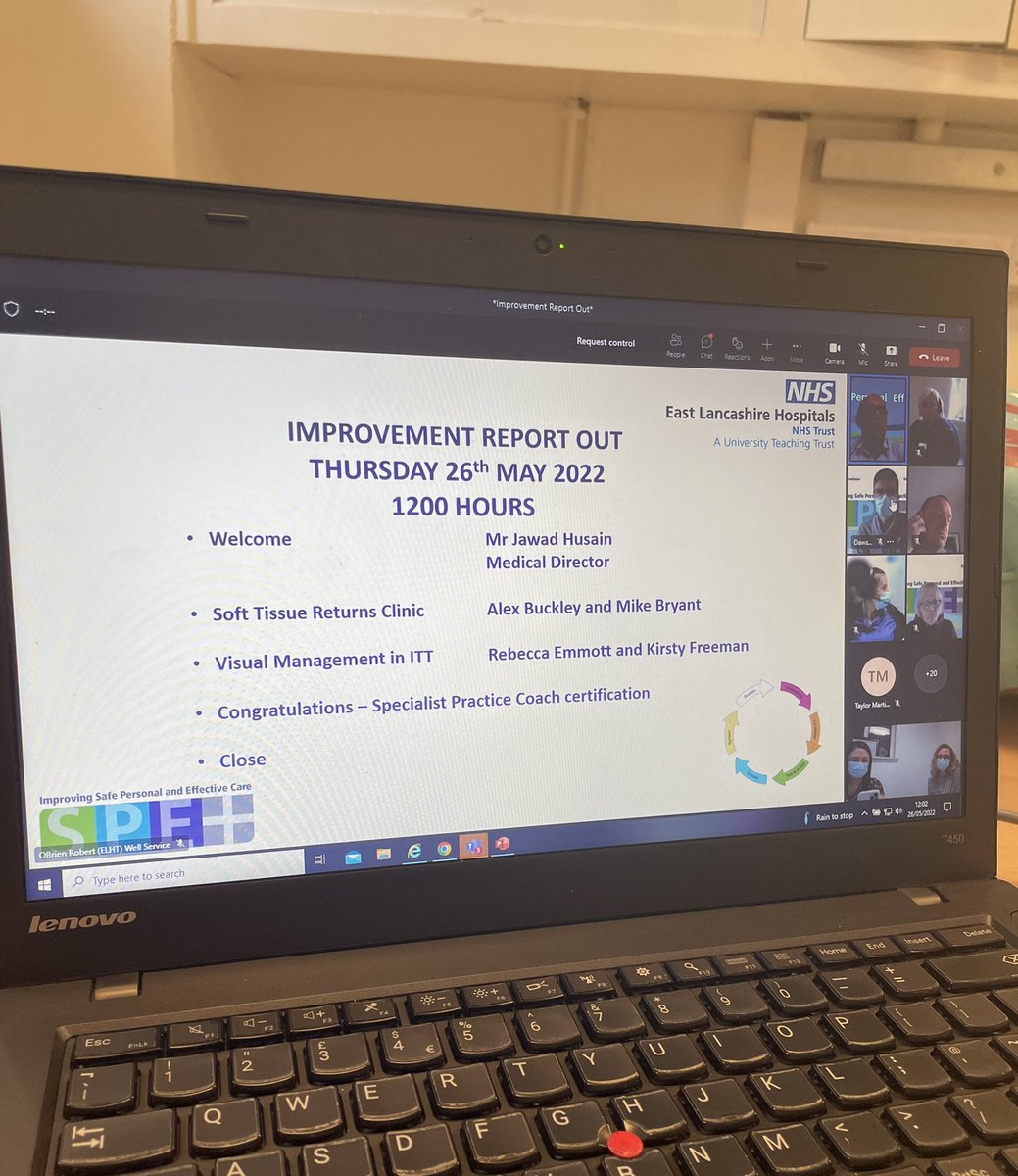 Great opportunity today to showcase ITT’s #improvement work around the use of #visualmanagementboards at #ELHT #reportout with @KirstyFreeman17 #SPCcharts #selfmanagingteams