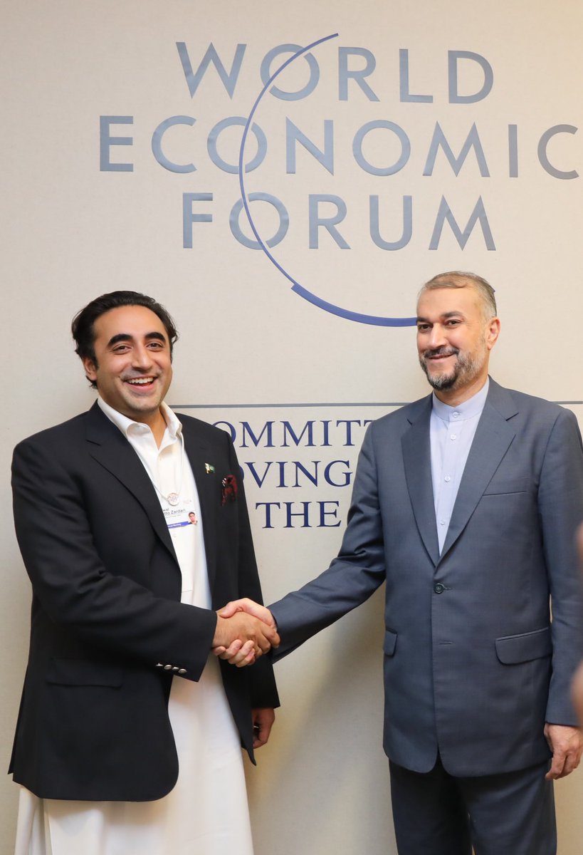 BBhuttoZardari's tweet photo. Delighted to meet @Amirabdolahian. Reaffirmed resolve to strengthen ties particularly to enhance trade &amp;investments. Thanked him for support on #Kashmir  &amp; assistance extinguishing forest fire in #Balochistan. people of 🇮🇷&amp; 🇵🇰 are destined to achieve peace &amp; prosperity IA. https://t.co/8HPhLEFb3i