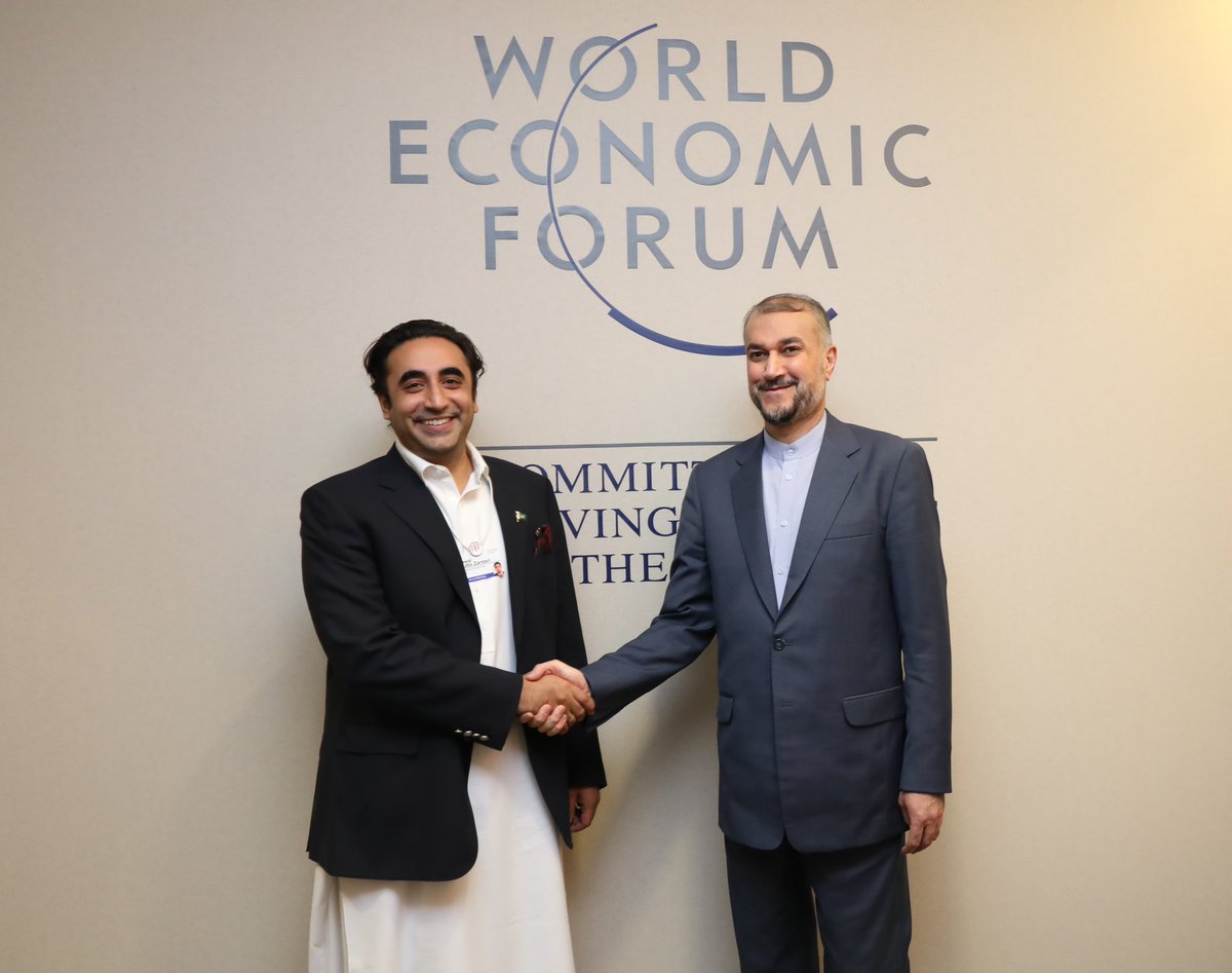 BBhuttoZardari's tweet photo. Delighted to meet @Amirabdolahian. Reaffirmed resolve to strengthen ties particularly to enhance trade &amp;investments. Thanked him for support on #Kashmir  &amp; assistance extinguishing forest fire in #Balochistan. people of 🇮🇷&amp; 🇵🇰 are destined to achieve peace &amp; prosperity IA. https://t.co/8HPhLEFb3i