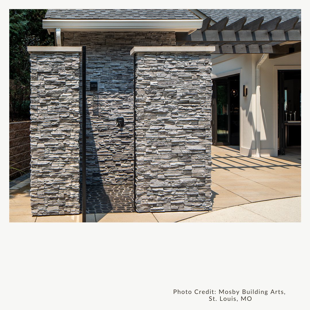 It’s National Home Remodeling Month, Sponsored by Westlake Royal Building Products. This week, we are featuring photos of outdoor space remodels. This remodel includes an outdoor shower, perfect for rinsing off after a swim in the pool. nahb.org/remodelingmonth