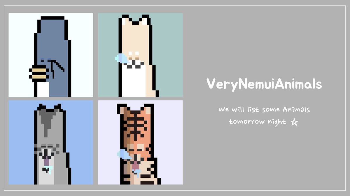 verynemuianimal's tweet photo. Hi, Nice meeting you sleepy🌙
We are #verynemuianimals😪zzZ

We will list three of our animals tomorrow night at 22:00(JST) for a happy Friday‼︎

We are Fan-Art of VLA🫡 super respect!
@gdvonly @verynemuianimal https://t.co/mBON2CEMle