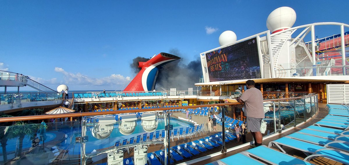 The @Carnival Freedom is on fire in Port at #GrandTurk #Carnival