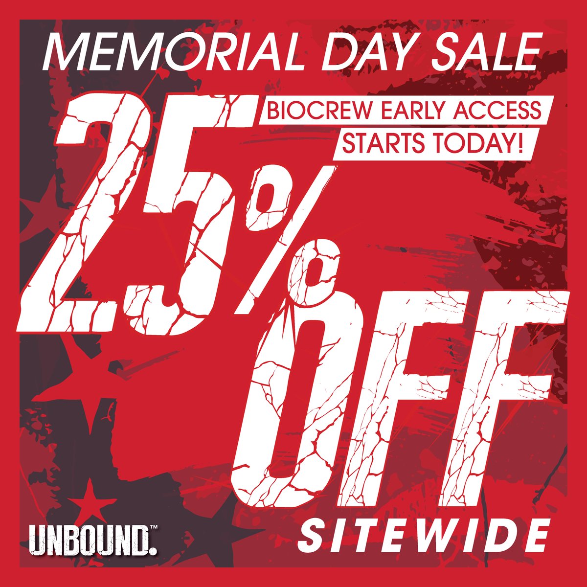 💥 Early Access UNLEASHED 💥

Join BioCrew TODAY to receive 25% OFF #UNEQUALED supplements and gear before the sale goes live for everyone else.

Join now: bit.ly/3iXdAR7