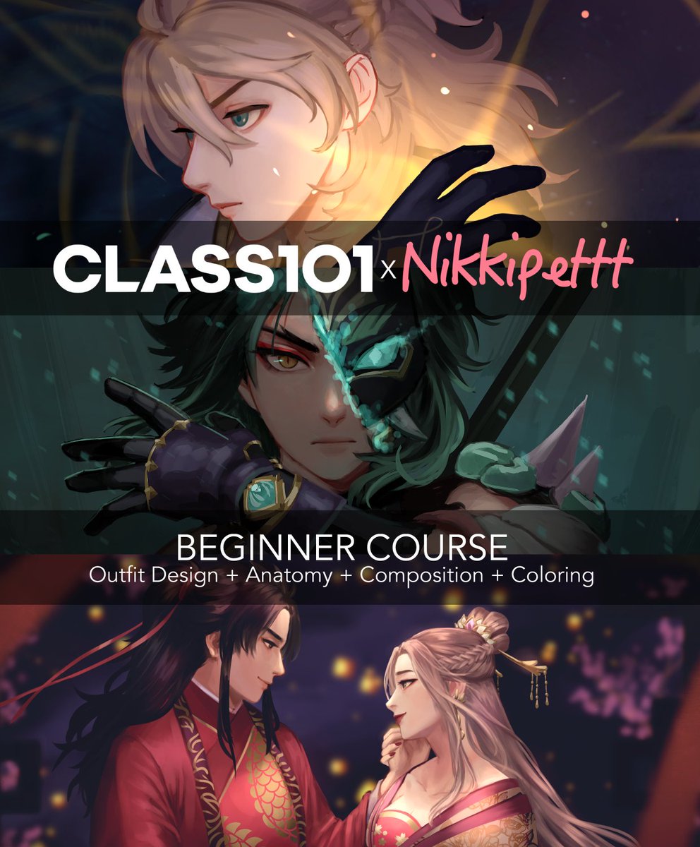 AAAAND we're live!!!! My Class101 course is officially awwpen! ✨✨✨

In this course I will be tackling the basics of anatomy, designing outfits and of course, creating character portraits! For more information, visit my Class101 page below. ❤️ 