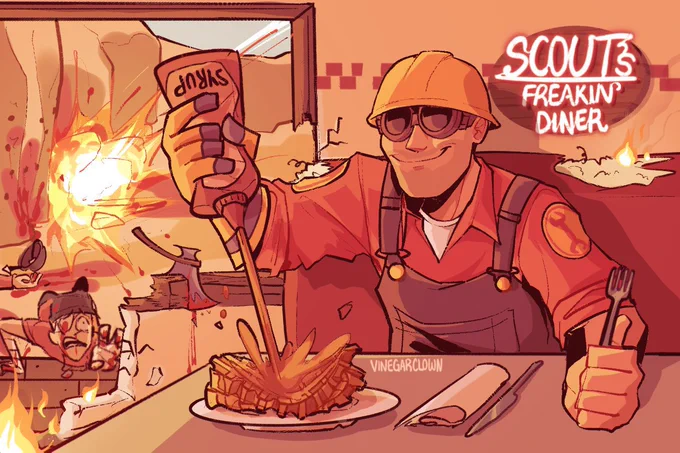 I LOVE TF2!!! I was introduced to the game in 2020 via the comics and fell in love w the charm and the passion of the community 
I bought a PC for the sole purpose of playing this game

New fanart + tf2 calendar zine piece, Scout OCs and last year's Smissmas art 
#savetf2 