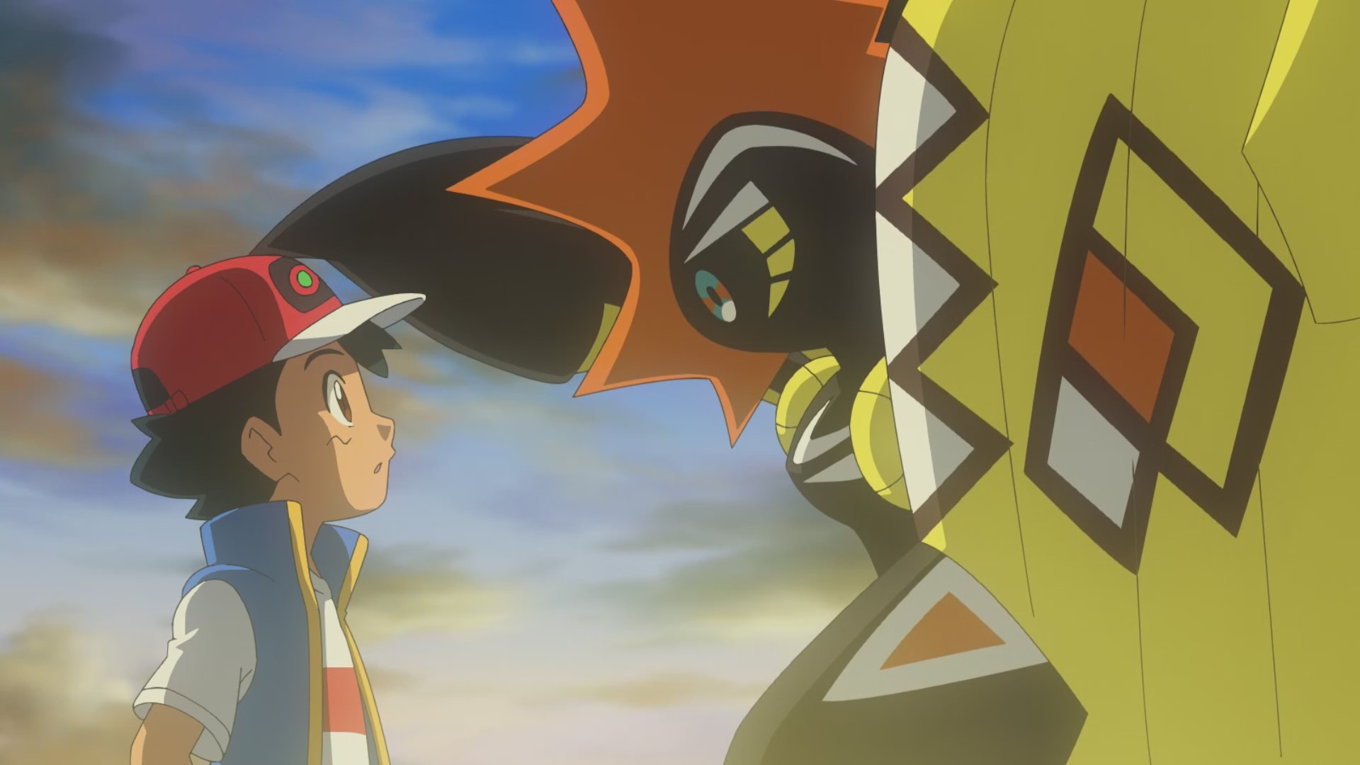 アニメ ポケットモンスター 公式 アニポケ ハイライト アローラの海と夕日を眺める サトシとククイ博士 そこへ なんとメレメレじまの守り神 カプ コケコ が現れました 仲間 自然 そしてポケモンたち みんなに背中を押されて サトシは