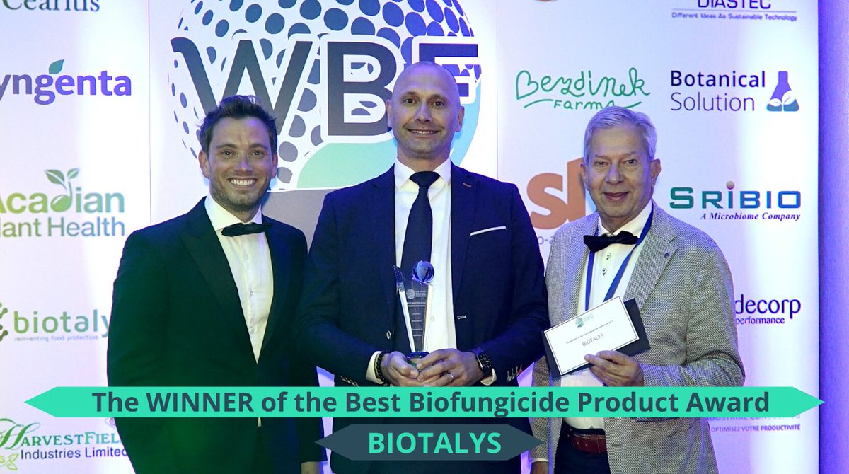WBForum_'s tweet photo. Award for the Best Biofungicide Product
Sponsored by Koppert and Bionema Ltd
The Winners are :
Biotalys for Evoca, and Oro Agri for PREV-AM®
🎊 Congratulations Biotalys and Oro Agri🎊
#wbfsummit #AWBSA2022 #bioprotection #biosummit22 #biopesticideRR #wbawards https://t.co/ZBGXNYmeRO