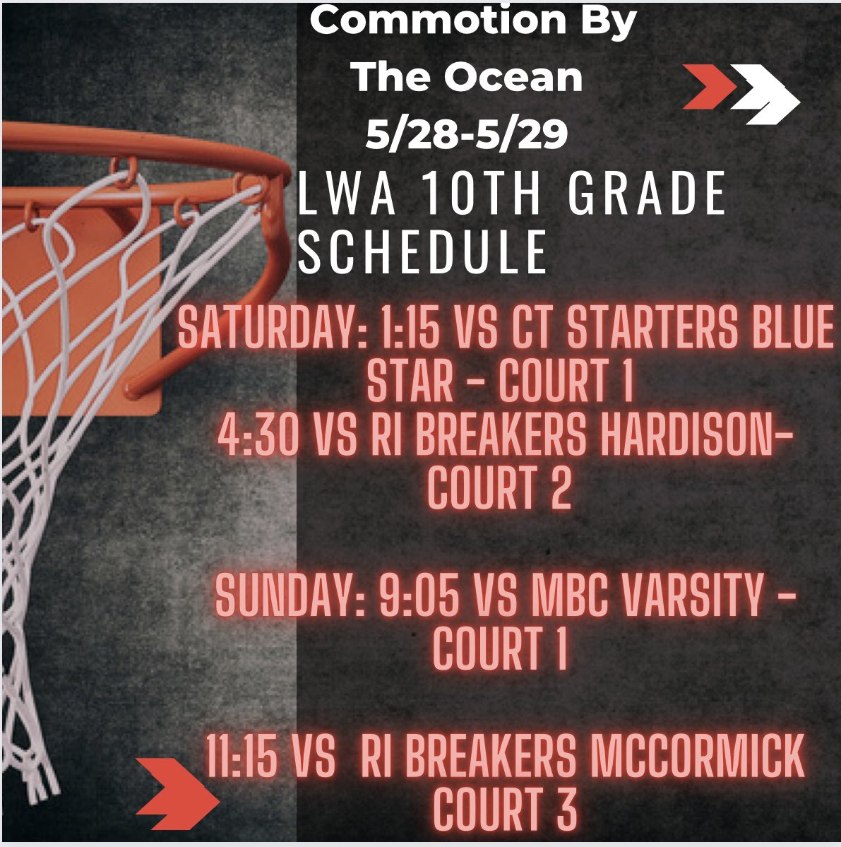 LWAVT's tweet photo. We are back &amp; ready to play in the Commotion By The Ocean Tournament in Foxboro MA  - Mass Premier Courts- Next up our 10th grade schedule ‼️ https://t.co/jZyhAt55PU