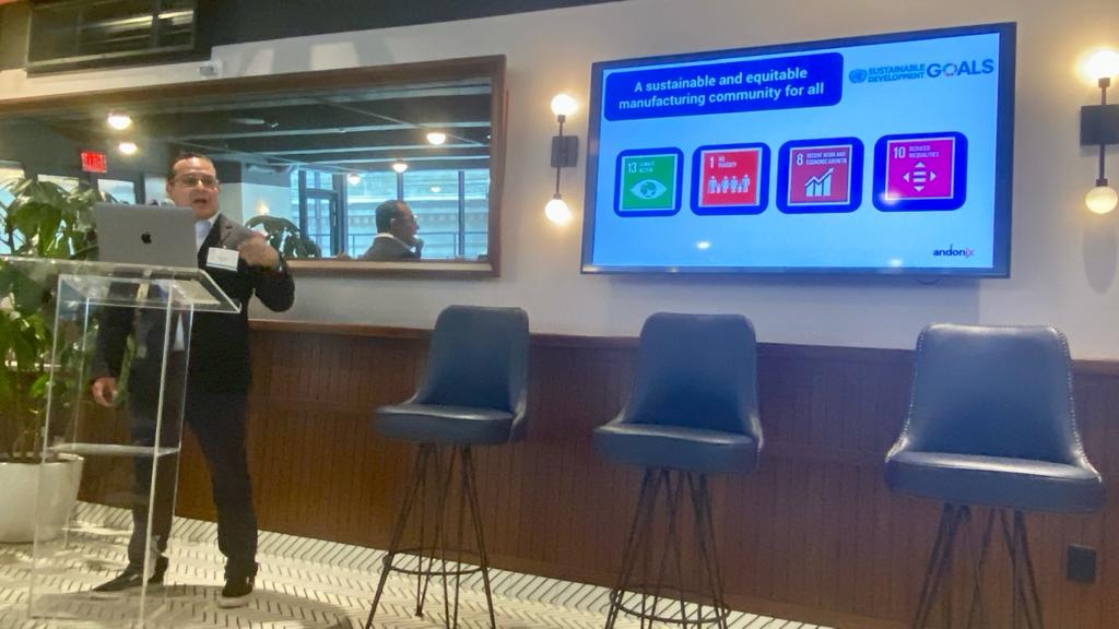 andonix40's tweet photo. Our CEO @yanezdavid spoke about #Andonix' suite of Industry 4.0 solutions for companies @citylightcap's Annual Meeting.
We were among ten startups that had been chosen to present our work before an esteemed panel.
#digitaltransformation #industry40 #manufacturing https://t.co/jovrj2wcki