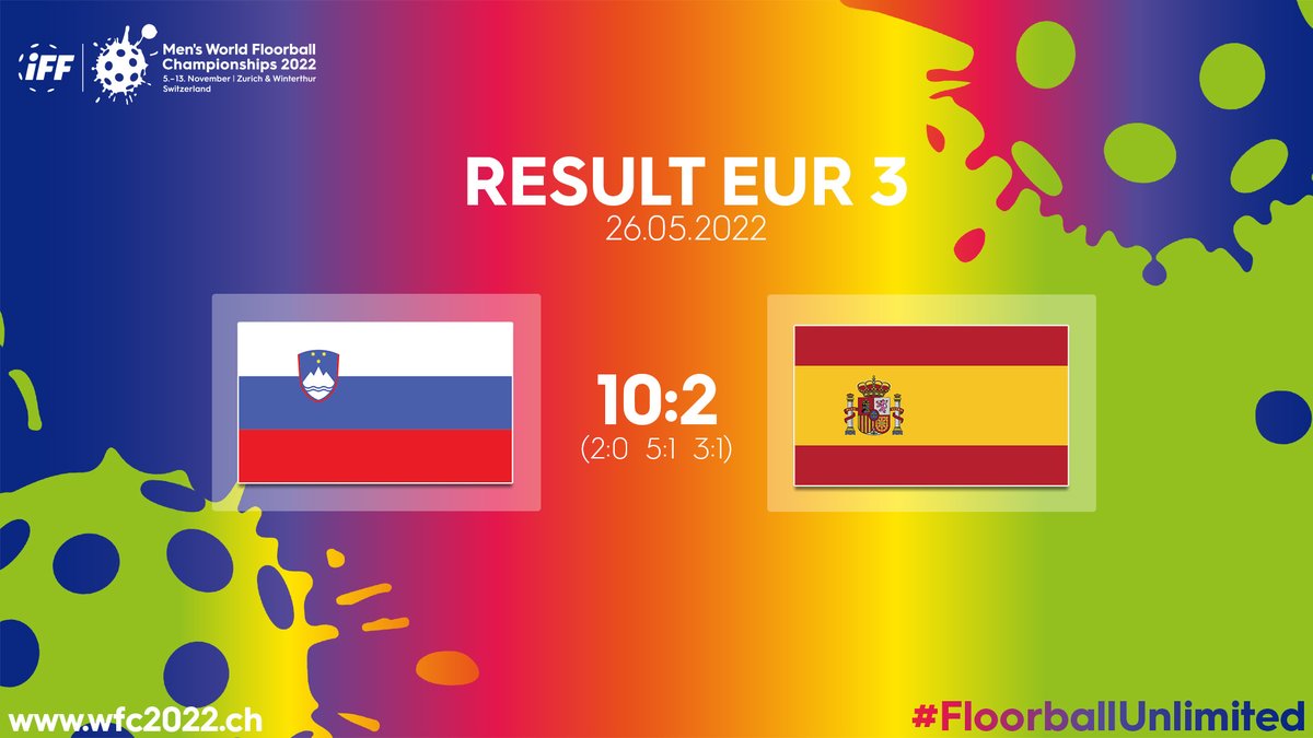 iffwfc's tweet photo. Slovenia gets their first victory in the #WFCQ Eur 3.
#Floorball #WFC2022 #FloorballUnlimited https://t.co/rsYGttEE2G
