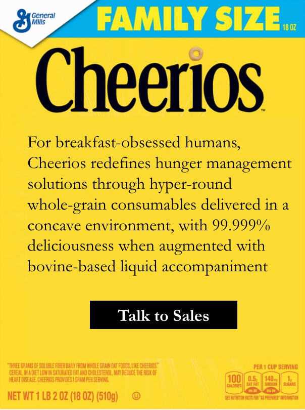 If cereal was marketed like software.

Credit to @jaredblankotr. Source: bit.ly/3LJSggl