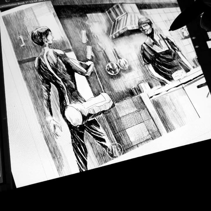 luqmanhakimarts's tweet photo. Lukis-lukis π»π»π€π€ #jalanterus #keeppushingfoward #luqmanhakimarts #graphicnovel #arts https://t.co/ASzqhj4ASV