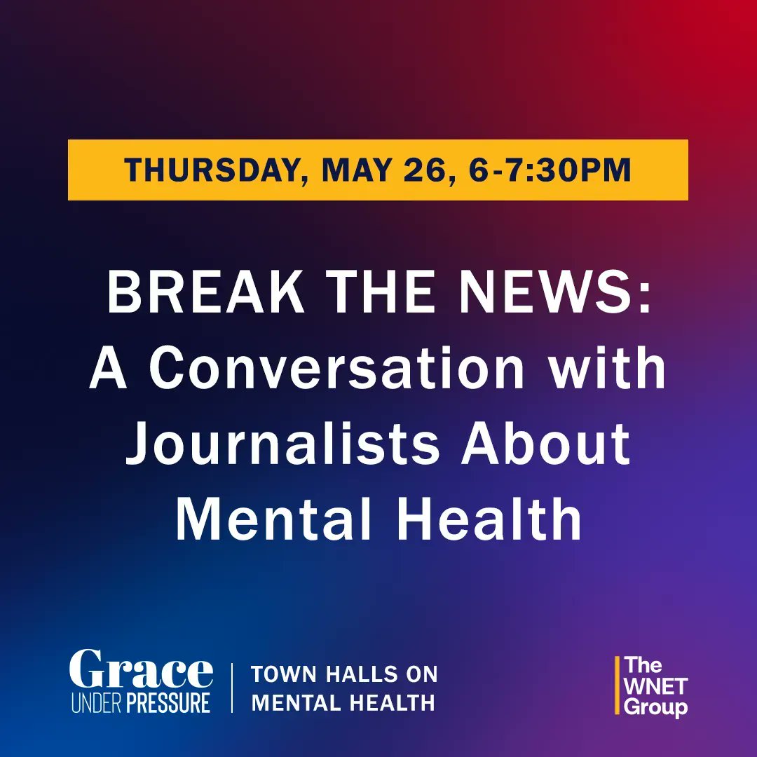AAFederation's tweet photo. BREAK THE NEWS: How are journalists responding to the pressures of our time? Join us for the town hall discussion tonight at 6 PM: https://t.co/toIx0KA7YM
#GraceUnderPressureWNET https://t.co/VqOMyVFcqi