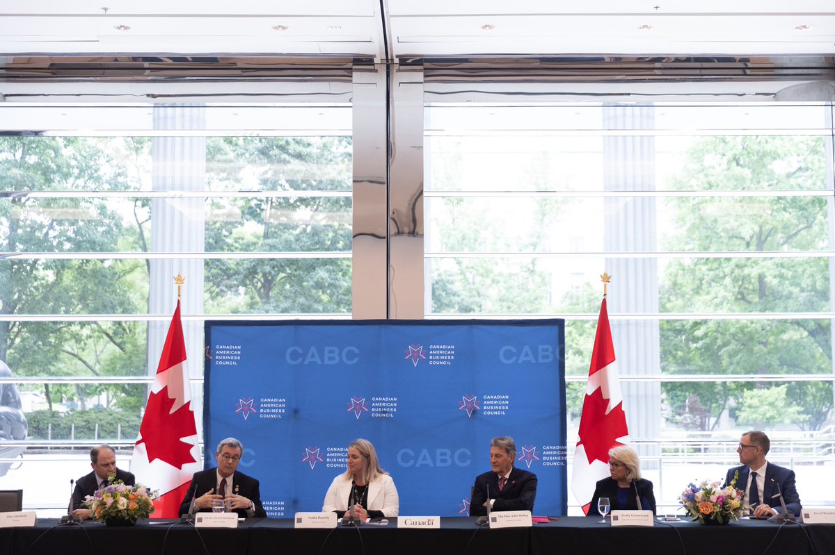 This week <a href="/CanEmbUSA/">Embassy of Canada US</a> hosted a roundtable discussion between the Canada-U.S. Inter-parliamentary Group (IPG) and select <a href="/cabc_co/">Canadian American Business Council (CABC)</a> Canadian American Business Council members, where participants exchange ideas on bilateral trade, economic ties and supply chains. (📸 <a href="/tasosphotos/">Tasos Katopodis</a>)