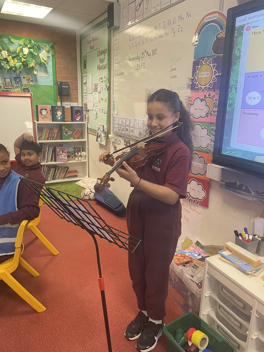 We have been working so hard in our violin lessons. Yesterday was time for our individual performances. We all did an amazing job! 🎼 🎻 👏🏻 <a href="/GreenbankSchool/">Greenbank Primary</a>