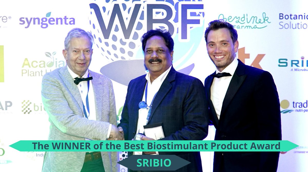 WBForum_'s tweet photo. Award for the Best Biostimulant Product
Sponsored by Koppert and Bionema Ltd
The Winners are :
FMC Corporation for Accudo and
Sri Bio for IndiRoots
🎊 Congratulations FMC and Sri Bio🎊
#wbfsummit #AWBSA2022 #biosummit22 #biopesticideRR #wbawards https://t.co/b4NhXUk6sA