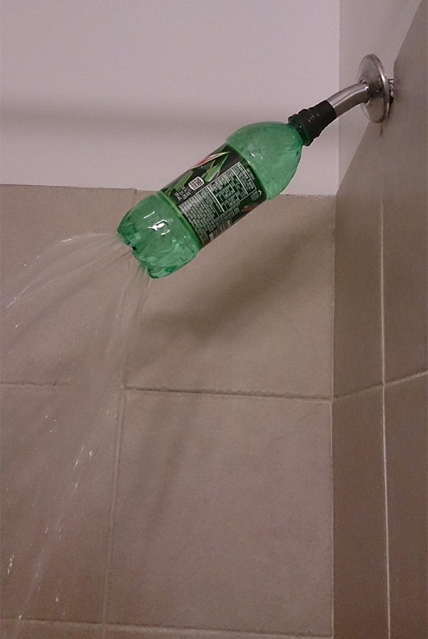 I guess thats one way to fix a shower