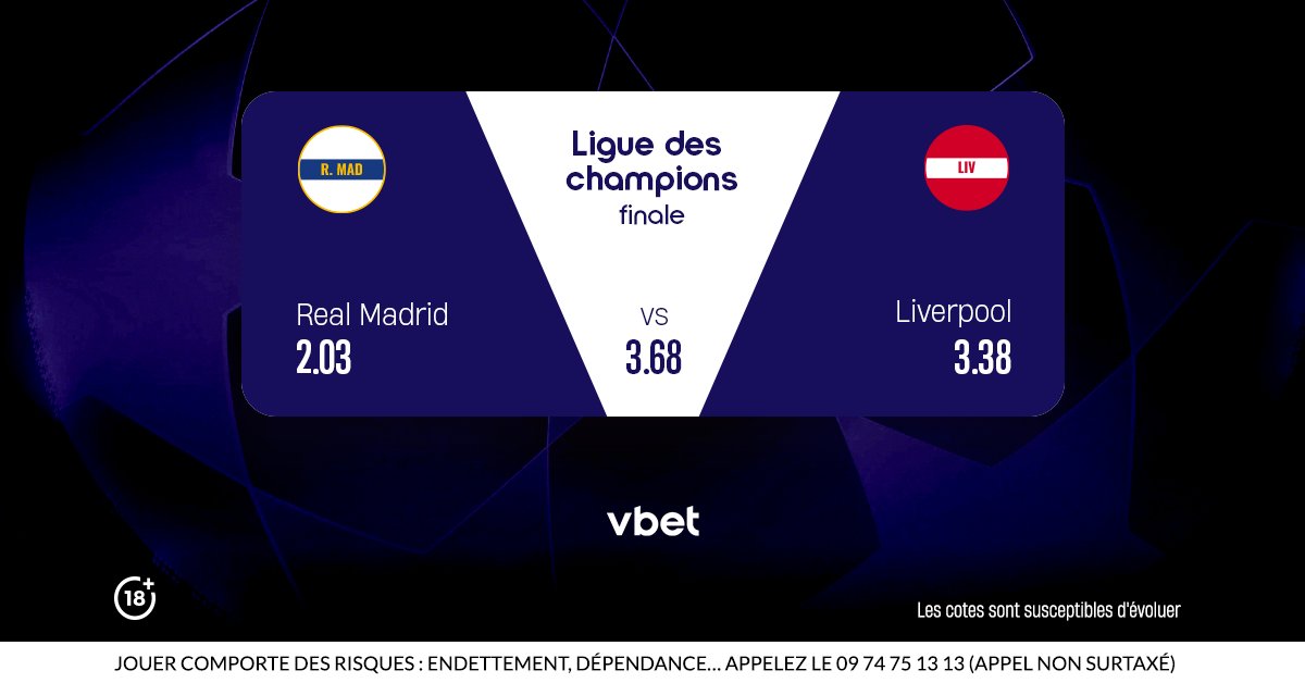 VBET_fr's tweet image. 🏆 Finale Ligue des champions 🏆
10x50€ de freebets à gagner 🤑
Quel sera le score exact du match ? #RMALIV 
Follow @VBET_fr  + RT et donne ta réponse avec ton pseudo 👇
🍀TAS le 30/05