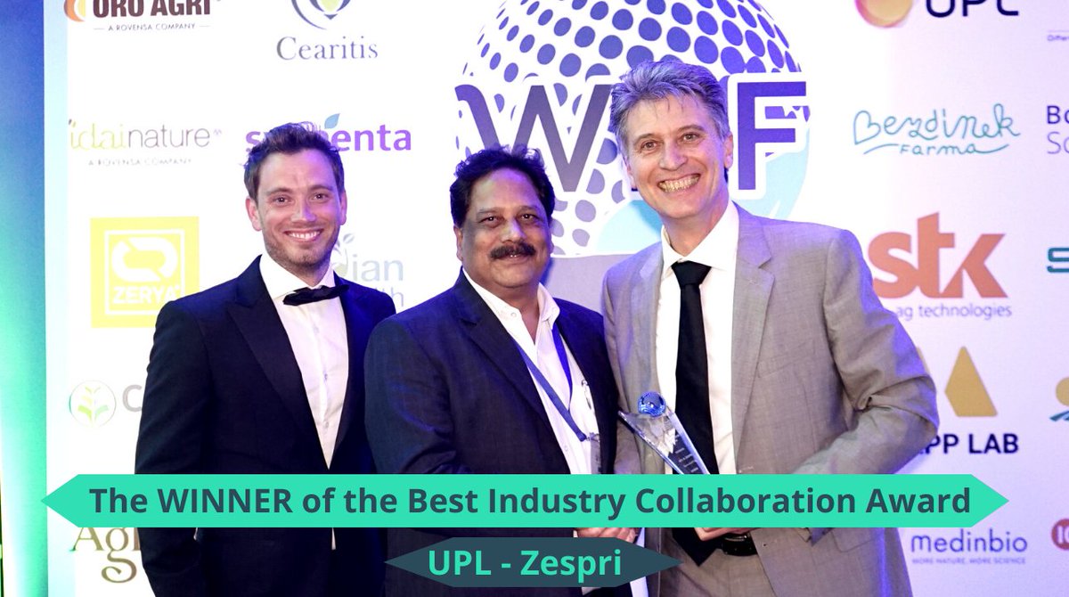 WBForum_'s tweet photo. Award for the Industry Collaboration of the Year
Sponsored by Sri Bio
The Winner is:
UPL Ltd and Zespri Kiwifruit who worked together on a new product called Aureo Gold.
🎊 Congratulations UPL and Zespri🎊
#wbfsummit #AWBSA2022 #biosummit22 #biopesticideRR #wbawards https://t.co/WoitSi1c8N