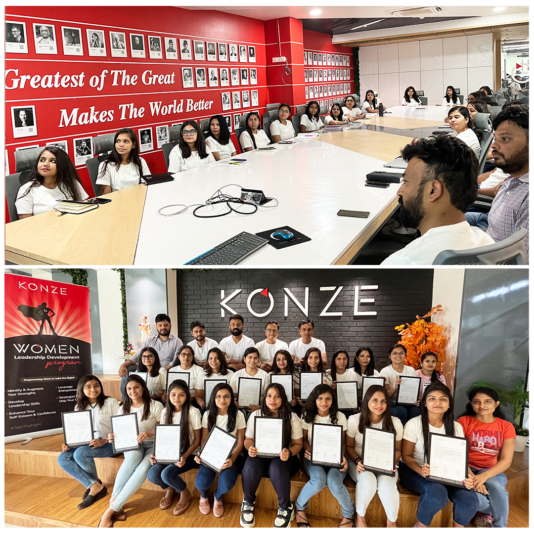 konze_tech's tweet photo. Encouraging these ingenious minds to #TakeTheFlight !
.
The motto is to boost 𝐊𝐨𝐧𝐳𝐞-𝐒𝐇𝐄𝐑𝐎𝐄𝐒 to take the lead and inspire others around to excel in their career.

#KonzeanStories #LifeAtKonze #Sheroes #womenempowerment #konze #leadershipdevelopment #trainingprogram https://t.co/S4yes5NVJ8
