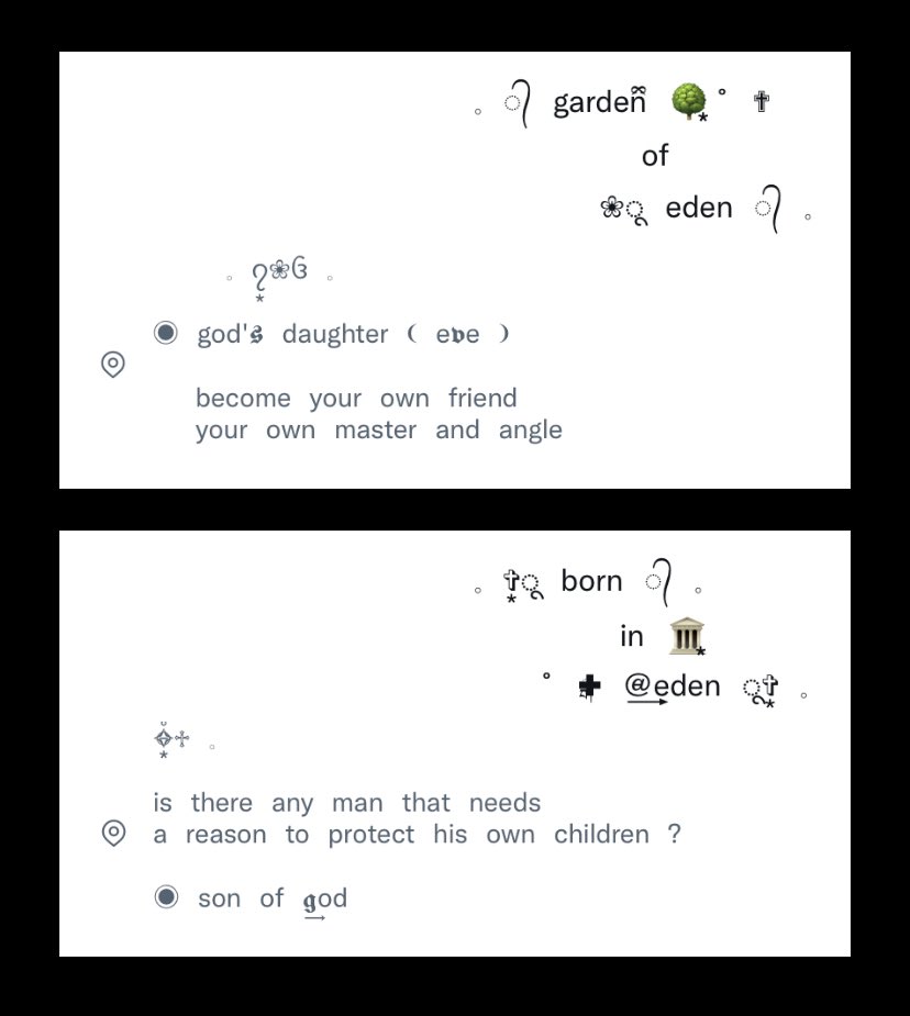 , mythic ! ✧
⠀
bio &amp;̵ location template
price : 9b / all 17b
mt " 1 , 2 , all "
⠀
* can edit emoji
* can't edit symbol
* can mention until i close kup 👻

🖤🖤🖤