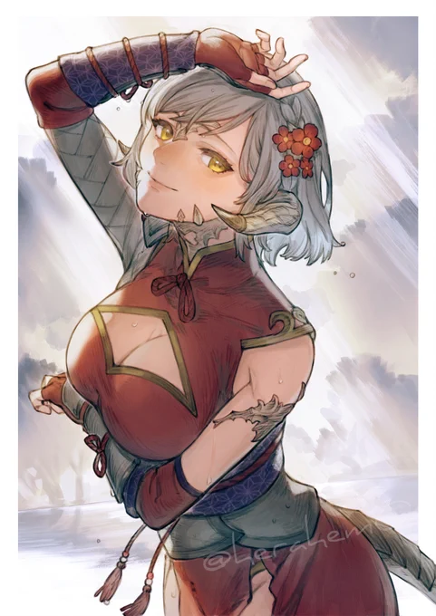 しっとりアウラお姉さん ありがとうございました #Skeb #Commission 