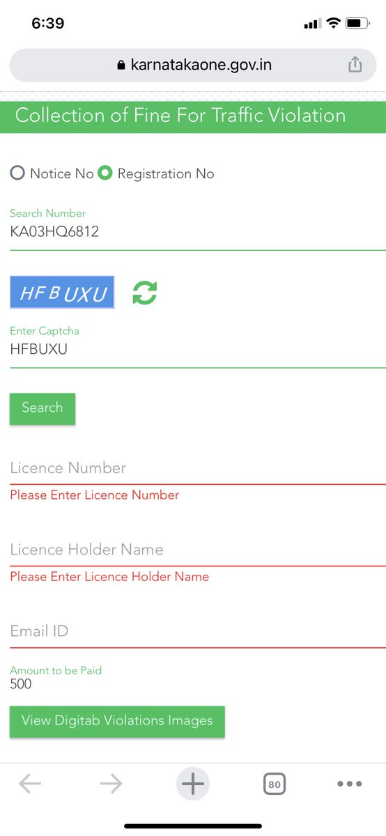 Supreethkumar13's tweet photo. @blrcitytraffic @btppubliceye Still the violation shows in BTP website. https://t.co/V1RdsPcTKk