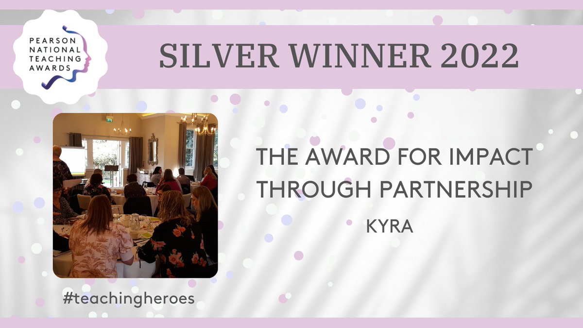 KYRAteaching's tweet photo. We couldn't be more proud of this achievement, perfectly timed for our tenth year of partnership. We hope all members of the KYRA family will join us in celebrating #TeachingHeroes #ambitiousforchildren @TeachingAwards https://t.co/9tZmqluD3i