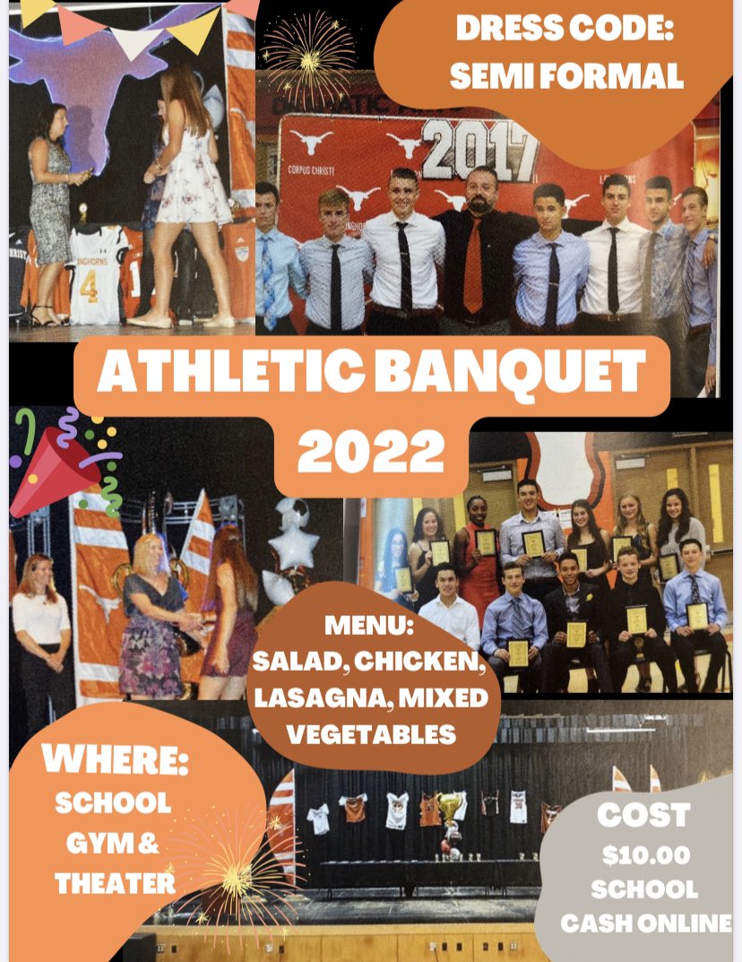 Banquet is in two weeks. Tickets must be purchased by June 2
