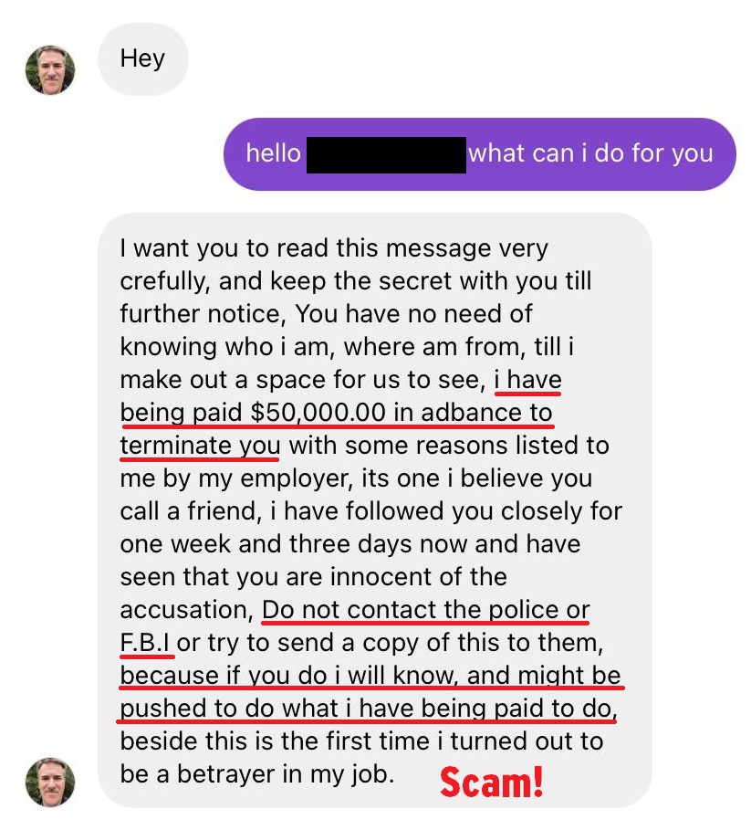 scamadviser's tweet photo. ** Instagram Hitman Scams **
The bizarre Hitman Scams that first only invaded emails has now entered social media too. Know more: https://t.co/ZibJph2Odi
#ScamAdviserAlerts #ScamAlert #HitmanScam #CartelScam #OnlineScam https://t.co/d0Wgu9ChkX