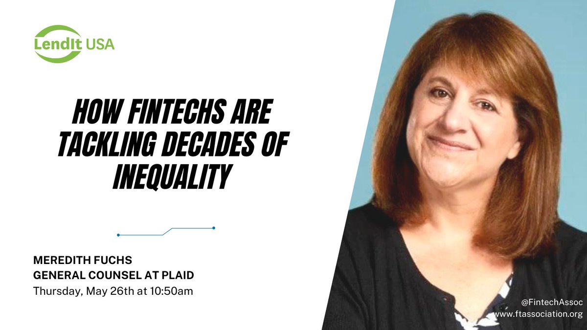 fintechassoc's tweet photo. Ensuring Americans have access to digital financial services has never been more critical. The #fintech industry can play a vital role in closing gaps. Learn more from @MeredithFuchs @Plaid this morning at @FintechNexus. https://t.co/KqAirnBviR