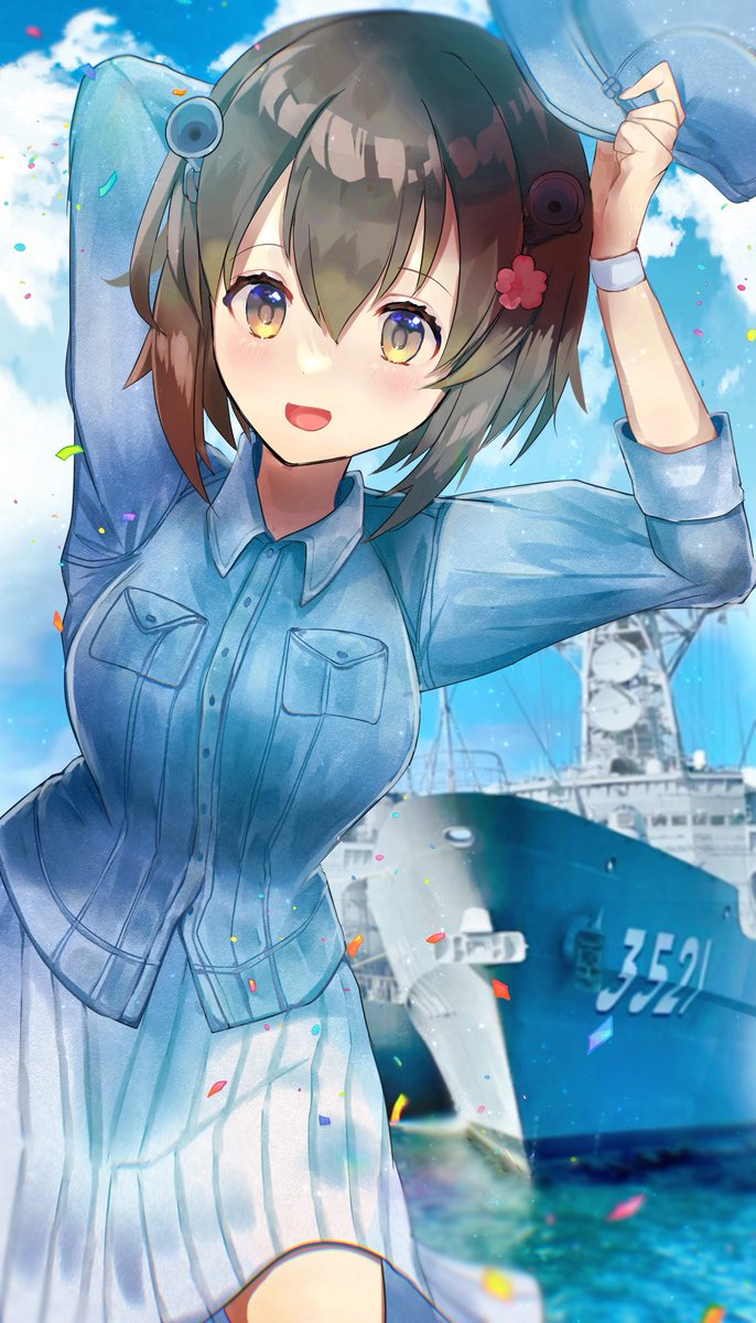 艦これ「呉の雪風 🎊
9周年おめでとうっ
#艦これ 」|☁️のイラスト