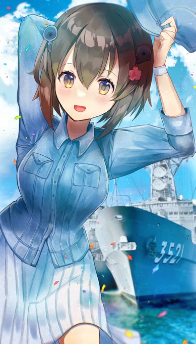 「ショートヘア 軍艦」のTwitter画像/イラスト(古い順)