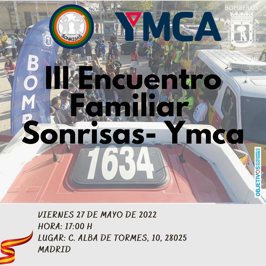 Asc_SONRISAS's tweet photo. Casi todo listo para mañana
#IIIEncuentroSonrisas @ymca_esp
Gracias @BomberosMad @SAMUR_PC @Halcon_SAMURpc @RAGCEasociados @policia #CorazonesconBata @fmapfre ... y a todos por hacerlo posible https://t.co/B0W0krIKsM