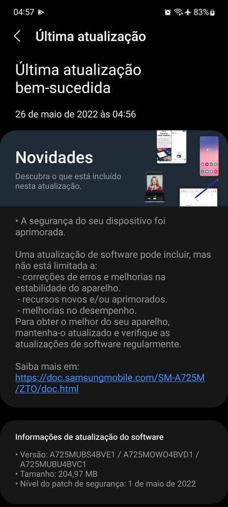 Samsung Galaxy A72 May 2022 update - Brazil #Samsung #GalaxyA72