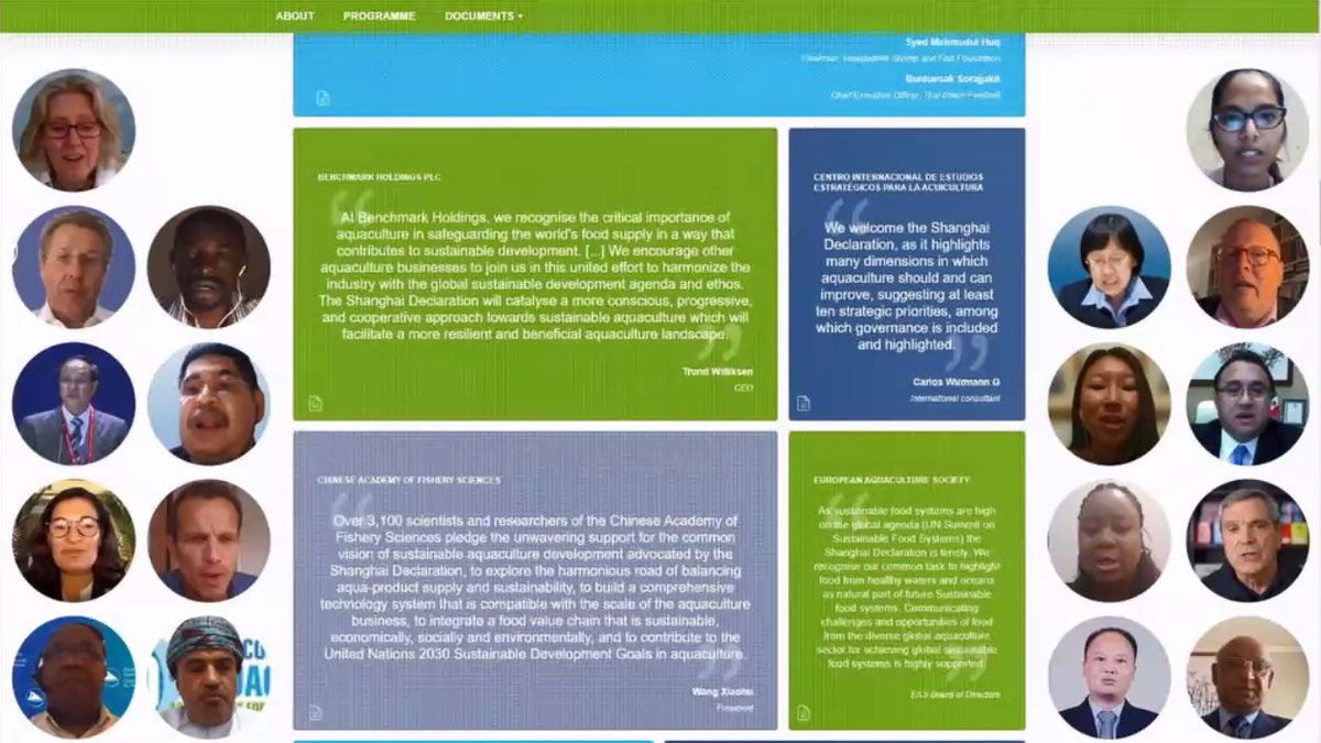A short video by <a href="/FAOfish/">Fisheries & Aquaculture</a> reminded to the #COFIaquaculture participants the key steps of the #GCA2020, including the numerous pledges and statements of support to the Shanghai Declaration that can be read on ➡️ aquaculture2020.org/declaration/