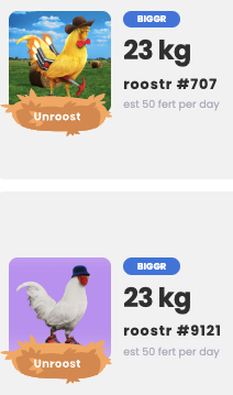 sourdiesel_avax's tweet photo. Reached my milestone of 100 $fert a day with my #roostrs. Keep hustling 🦾
@chikn_nft #Avalanche #chikn https://t.co/tpWfCiJz5G