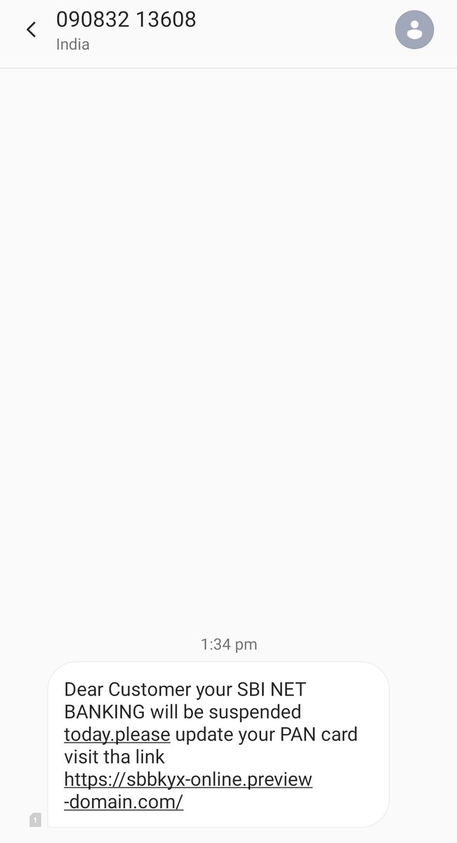 Mr_Bhatt's tweet photo. @CybercrimeCID @Cyberdost #Phishing #sbi https://t.co/cLvDfP78Qh