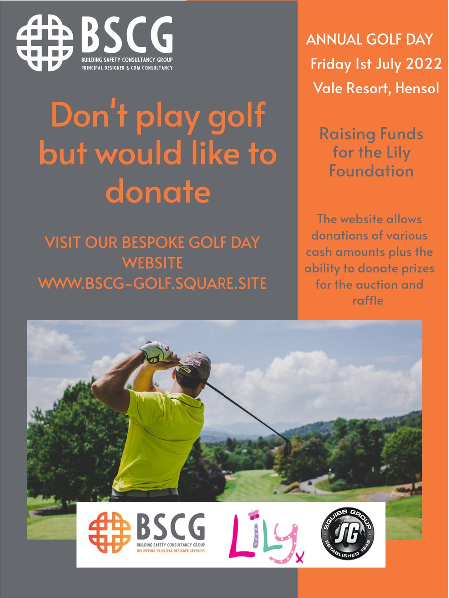 thebscg's tweet photo. As our charity golf day for the @4Lilyfoundation approaches another massive thank you to our headline sponsor @SquibbGroupLtd without whose support the day would not be possible.  If you would like to support but don't play golf please visit our bespoke golf day website to donate https://t.co/vbDZikvya4