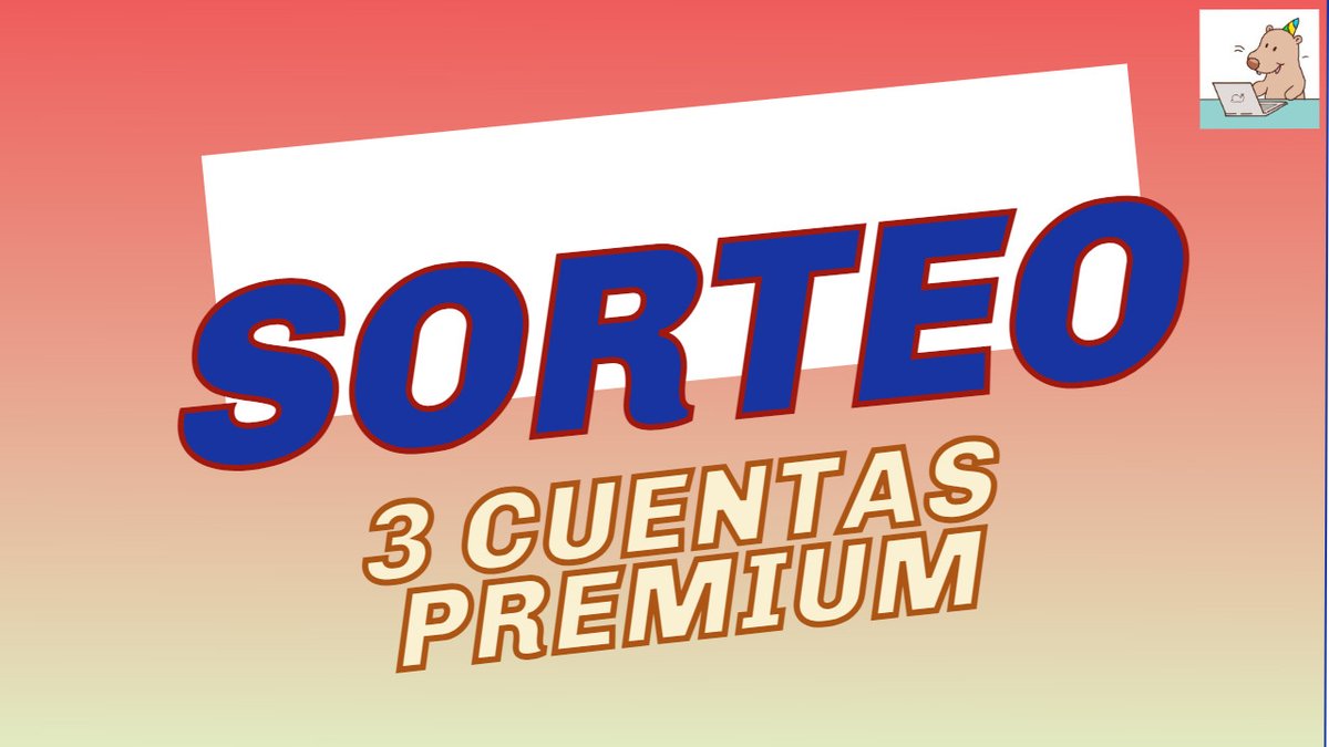 elcastorcurioso's tweet photo. Nuestros amigos de @edit_org_edu_es sortean 3 cuentas Premium de 1 año a 3 de vosotros/as. 
Condiciones:  
Sigue a @edit_org_edu_es y a @elcastorcurioso 
Retuitea este mensaje.
Etiqueta a un amig@.
El sorteo empieza hoy 26/05 a las 12h hasta el lunes 30/05 a las 12h.
¡Suerte! 🤗 https://t.co/GxWutv6lg9