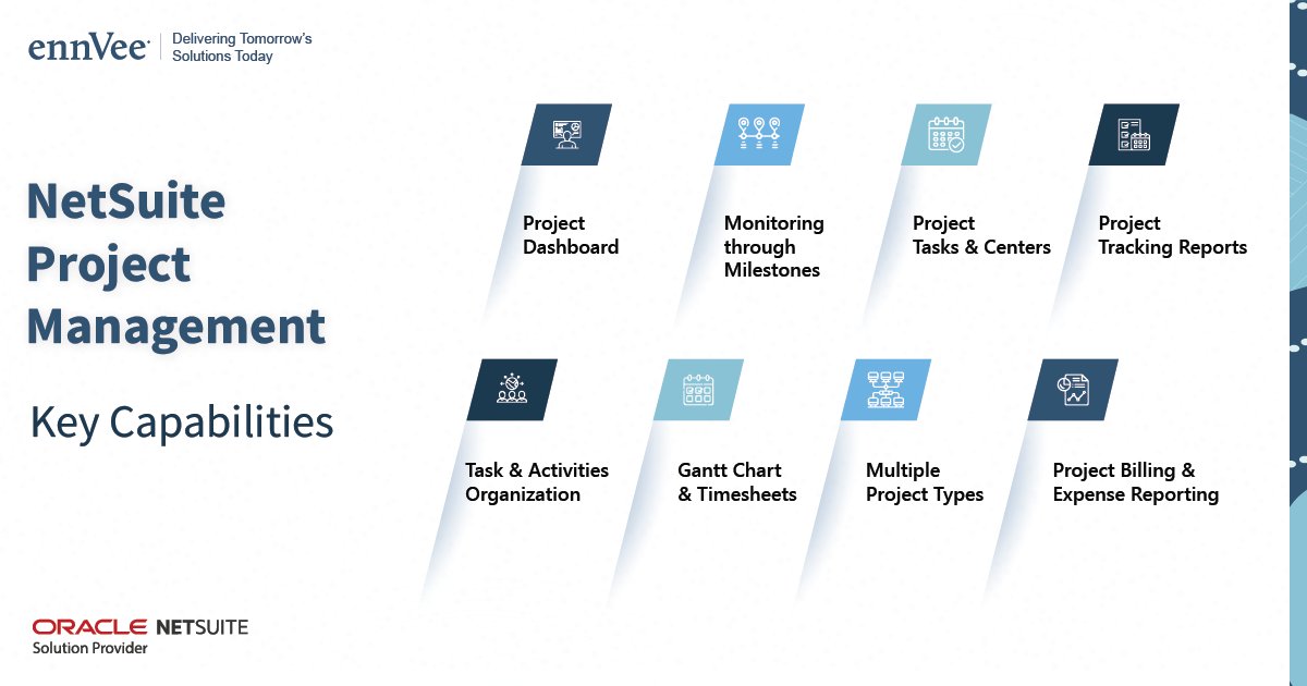 ennVeeIndia's tweet image. NetSuite&apos;s Project Management (PMS), a comprehensive solution for managing Projects of varying types and complexities.

Click down below for more info.
bit.ly/39Q4Ld7
#netsuiteproject #netsuiteimplementation #netsuitesolutionprovider #projectmanagement #projects