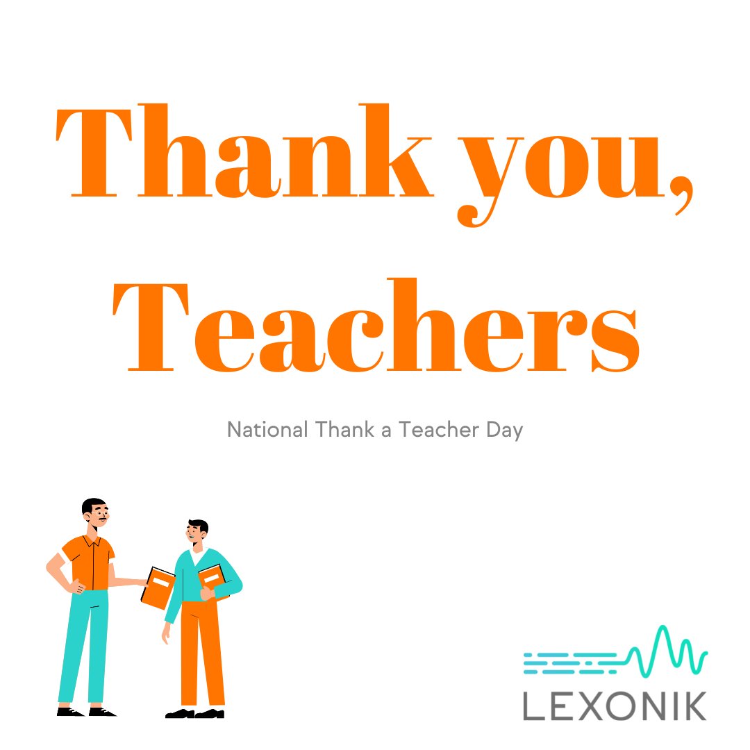 LexonicST's tweet photo. We want to say a big thank you to all teachers and support staff, including our brilliant teachers within Lexonik, you have such an important job and you are very much appreciated. Thank you!

#NationalThankATeacherDay #ThankATeacherDay #Teacher https://t.co/cX2D0QfPWZ