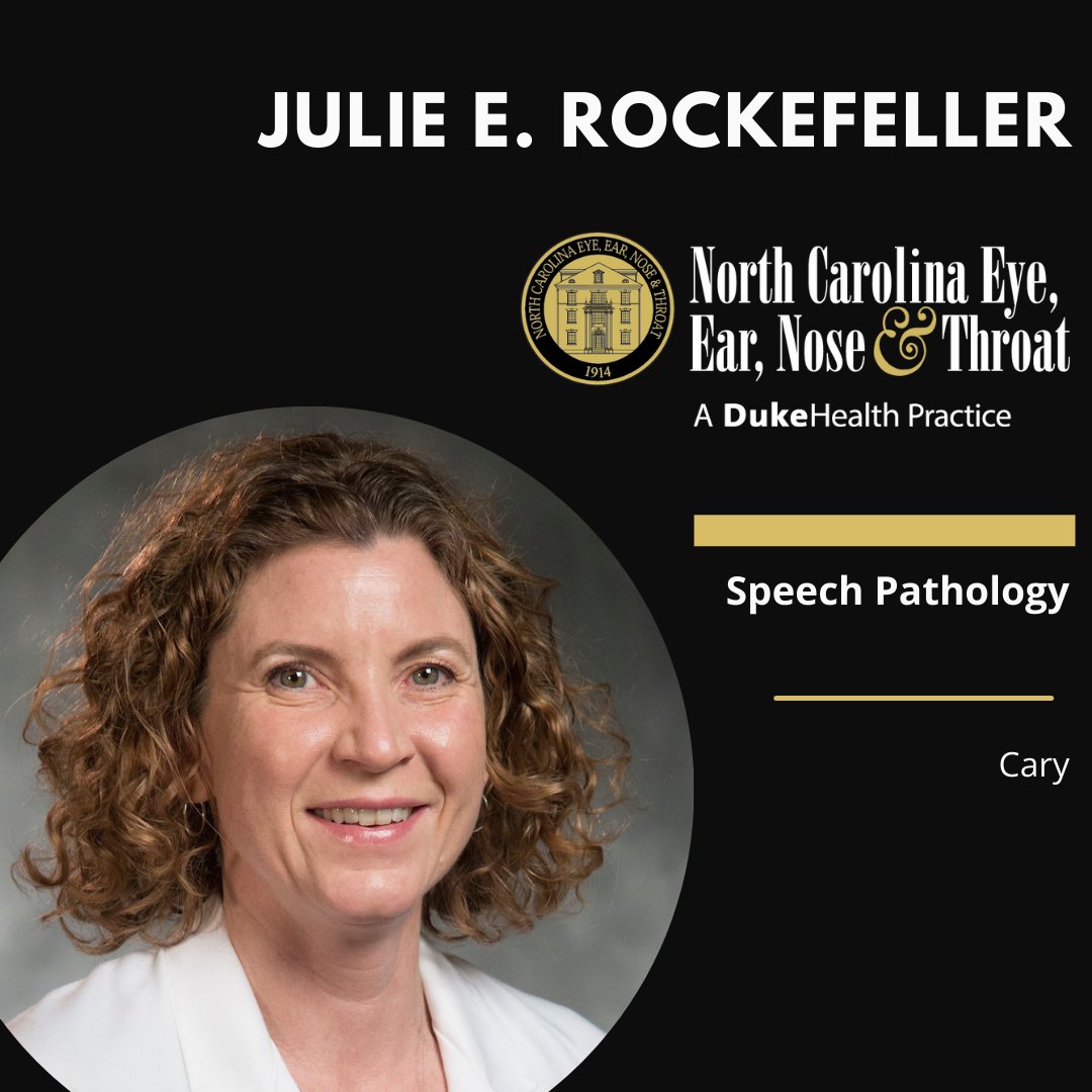NCEENT's tweet photo. #MeetYourProvider Julie E. Rockefeller is a clinical speech language pathologist. She has experience working with children &amp; adults with a variety of different diagnoses including Autism Spectrum Disorder &amp;  Down Syndrome. Learn more: https://t.co/y9Oq8iOk9T https://t.co/C5NYNHN0SI